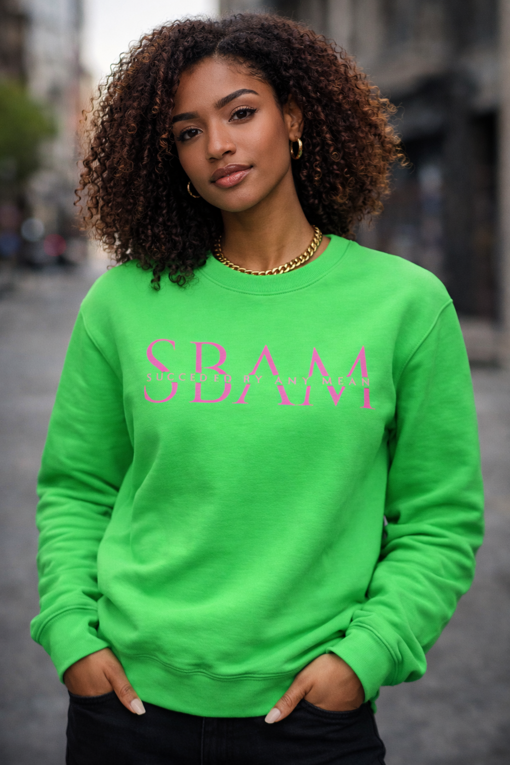 GREEN SBAM CLASSIC SWEATER